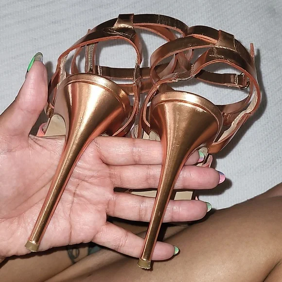 Rupert Sanderson Rose Gold Ombre Stilletto Heels 40 9 - Picture 8 of 9